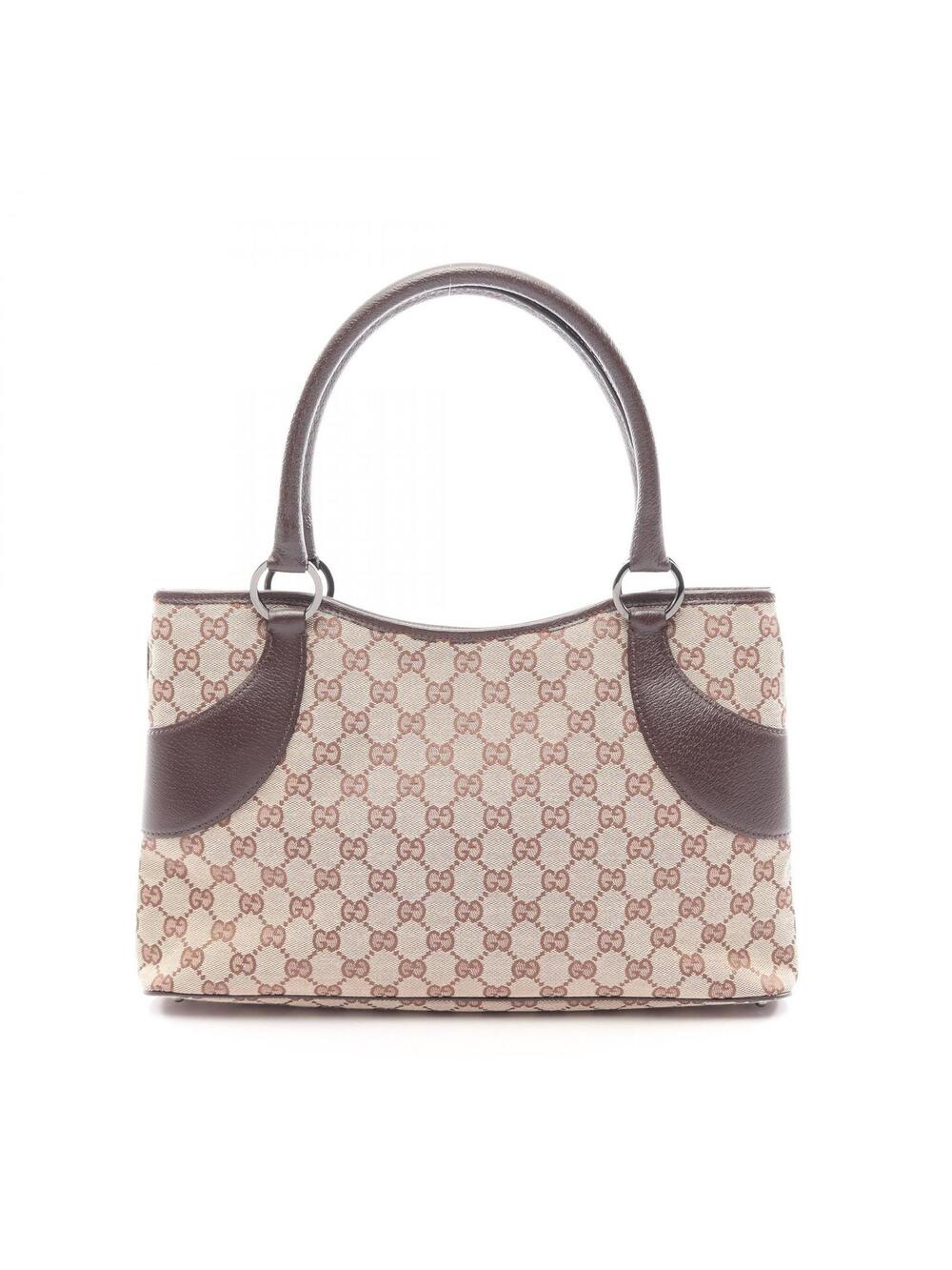 Gucci Gg Canvas Hand Tote Bag Leather #272115G68B